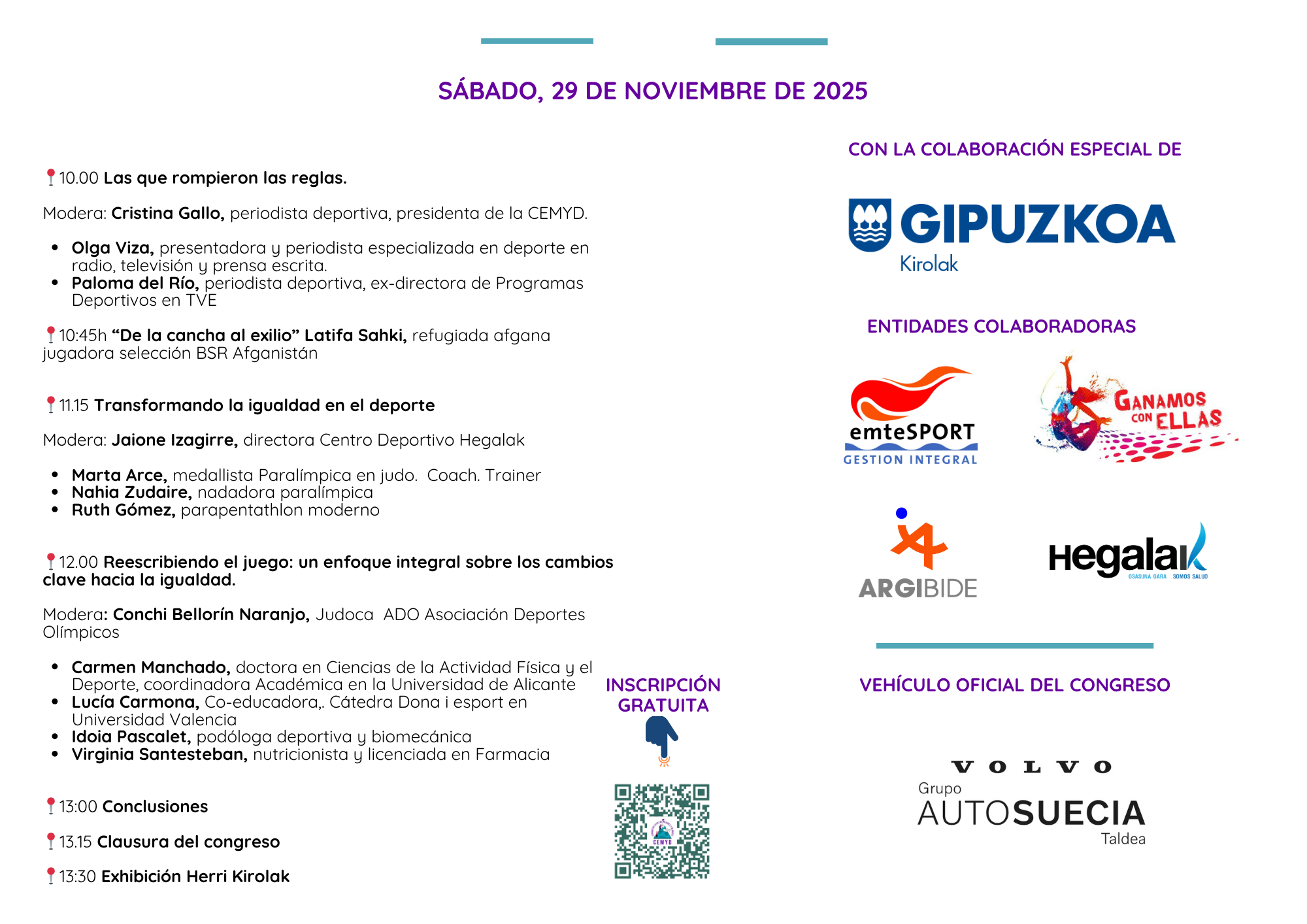 PROGRAMA DIFINITIVO CEMYD 25 SÁBADO