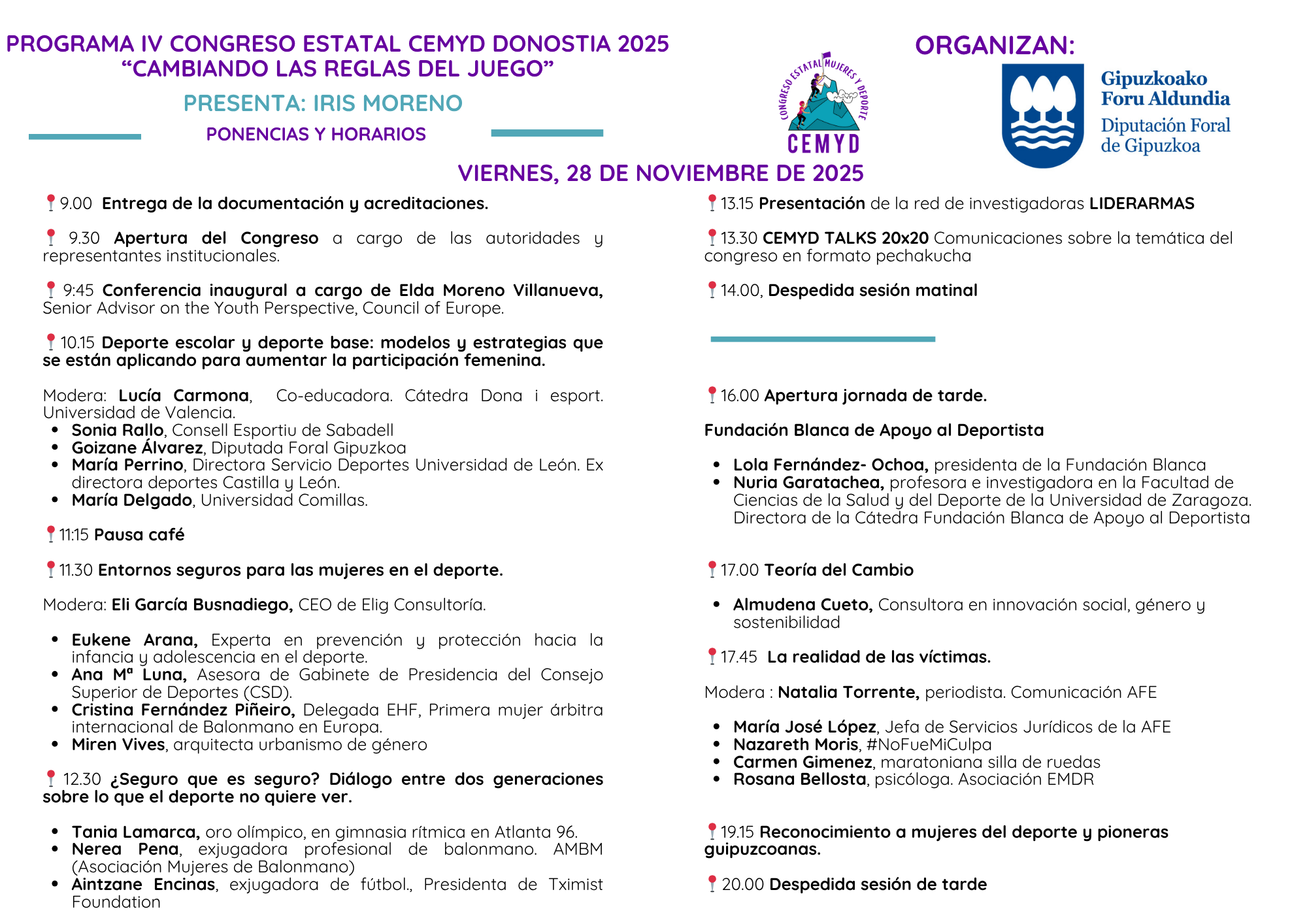 PROGRAMA DEFINITIVO CEMYD 25 VIERNES